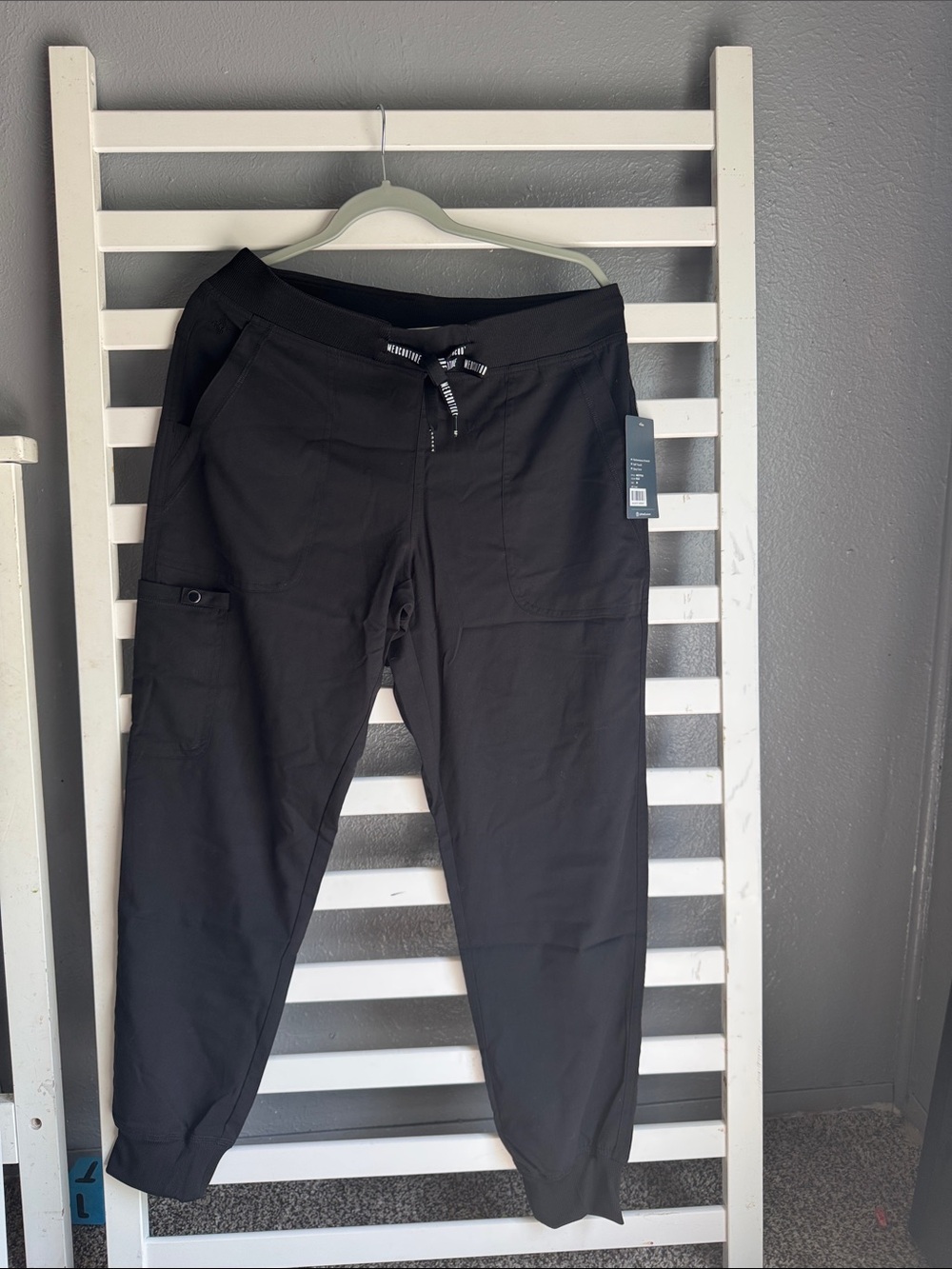 Med Couture Black Drawstring Jogger scrubs